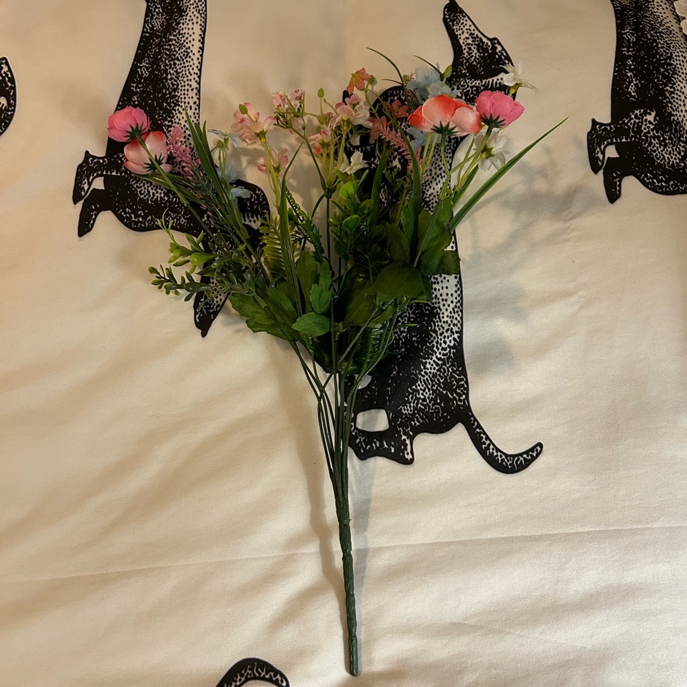 Ashland Faux Floral Bouquet with Pink and Green